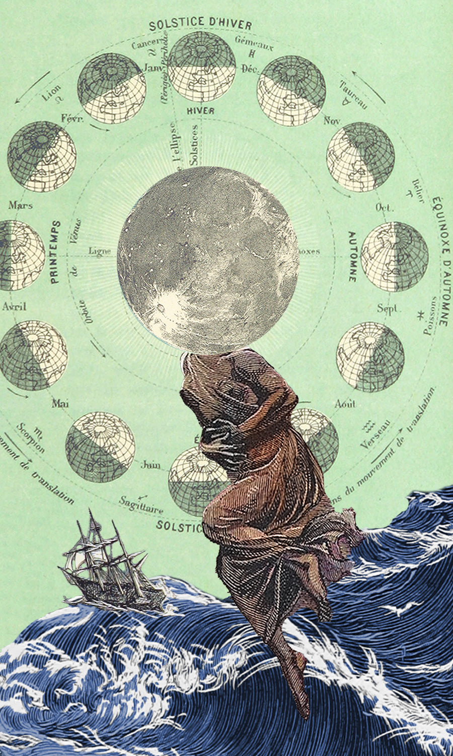 The Moon 18x24' Large Giclée Print from The Deleted World